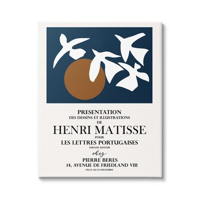 Stupell Classic Matisse Birds Flying Sun Gallery Wrapped Canvas Wall Art