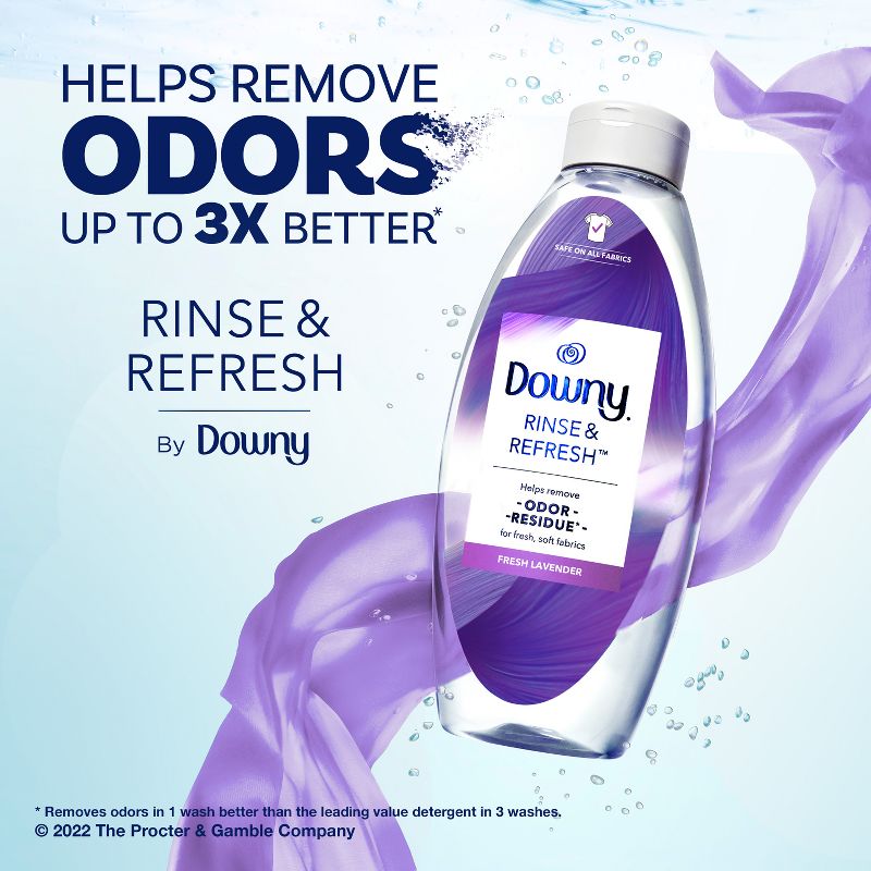 Downy Rinse &#38; Refresh Laundry Odor Remover And Fabric Softener - Fresh Lavender - 48 fl oz, 5 of 13