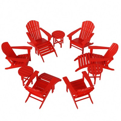 WestinTrends Dylan HDPE Outdoor Patio Adirondack Chair (12-Piece Set)