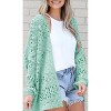 Imily Bela Women's Bohemian Style Cardigan Sweater, Loose Crochet Cardigan Jacket - 3 of 4
