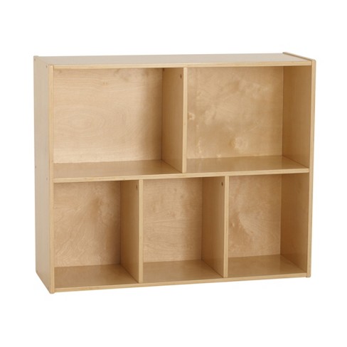 Ecr4kids 5 Compartment Storage Cabinet Birch Wood Classroom Home Storage Solution 30 H Target