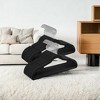 Velvet Hangers 50 Pack, Non-Slip Clothes Hangers, Suit Hangers with Shoulder Notches, 360¡ã Swivel Hook, Space-Saving Black - 4 of 4