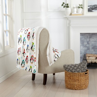 Holiday-Printed Plush Throw Blanket - Great Bay Home