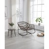 Lyngins Oversized Egg-Shaped Rattan Rocking Chair, Padded Cushion Rocker Recliner Chair Outdoor, Ergonomic Curved Design Reading Chair/Accent Chair - 4 of 4