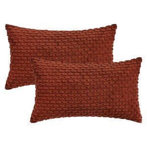 REGALWOVEN Soft Corduroy Throw Pillow Covers for Couch Bed Sofa Home Decor 2 Pcs - 1 of 4