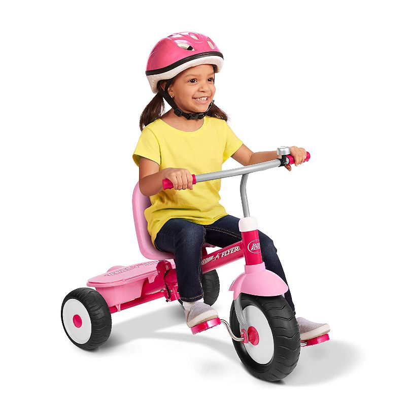 Radio Flyer Deluxe Steer and Stroll Kids Tricycle, 3 of 9