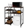 VINGLI Bakers Racks for Kitchens. Stand Bar Cabinet with Mini Fridge Space, Big Drawer, Wine Rack, Metal Frame Industrial Microwave Oven Stand 4-Tiers - 4 of 4