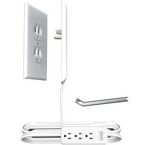 Sleek Socket No Shock Child Protector, Outlet & Plug Concealer with Protective Cord Clips - 1 of 4