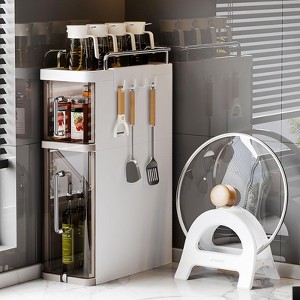 Multifunctional Spice Rack Household Flip Storage Cabinet Drawer-Type Spice Storage Rack Independent Food Storage Cabinet for Kitchen Restaurant - 1 of 4