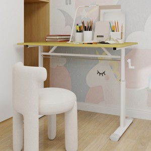 Gulches Multi-Purpose Adjustable Desk ¨C Hand-Crank Height Control, Stable for Kids & Adults, Compact Home/Office Use - 1 of 4