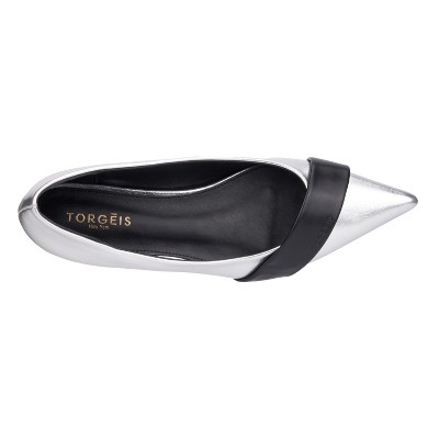 Женские балетки Torgeis Harriet Ballet Flats - 7, Silver/ Black — фото 6