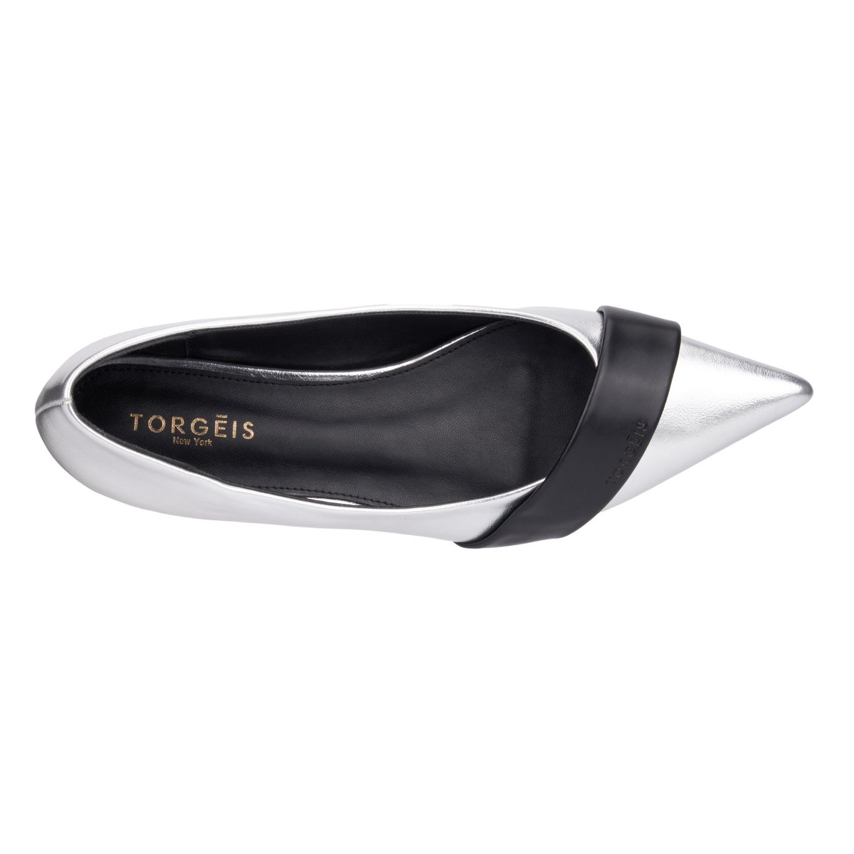 Обувь Torgeis Women's Harriet Ballet Flats - 7, SILVER/ BLACK — фото 6