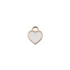 John Bead 10pcs Sweet & Petite White Hearts, Small Simple Charms - 2 of 4