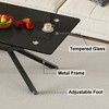 Lyngins 39.37" Rectangular Coffee Table with Tempered Glass Top & Metal Legs, 220lbs Capacity, Adjustable Feet, Ideal Center Table & Living Room Table - 4 of 4