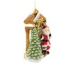 Huras 6.0 Inch Santa's Here Knock Knock Ornament Hearth Front Door Tree Ornaments - 3 of 3