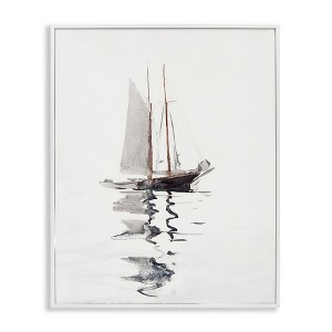 Stupell Industries Tranquil Sailboat Vessel Floating, 16" x 20" - 1 of 4