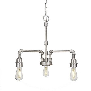 Toltec Lighting Vintage 3 - Light Chandelier in  Aged Silver - 1 of 1