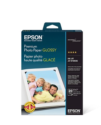 Epson 20-ct Premium Photo Paper 5x7 - White (S041464)