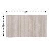 Knightsbridge Luscious Textured Striped All Season Soft Plush Cotton Reversible & Soft Bath Rug, Ivory - 2 of 3