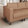 Flash Furniture HERCULES Artemis Upholstered Left Arm Reception Chair, 2 AC Outlets/1 USB/1 USB-C Ports and Wood Walnut Legs w/ Adjustable Floor Glide - 2 of 4