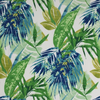 Tropical Breeze Blue and Green Watercolor Outdoor Seat Cushions Set