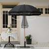 LAGarden 6 Ft Fringe Patio Umbrella with Tassel Jazz Age Wood - image 4 of 4