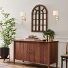 Wooakway 36"H Charcoal Brown Arch Windowpane Decorative Wall Mirrors with Opening Windows for Living Room Bedroom Entryway - 2 of 4