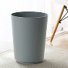 LunaLulinlk Soft Touch Ribbed Plastic 1.98 Gallon Wastebasket in Grey for Bathroom, Kitchen and Bedroom - 2 of 4