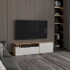 Vynxaria Modern TV Stand, 60" TV Capacity, 2 Doors, 4 Shelves - 3 of 4