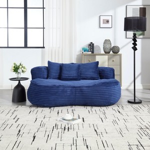 MAYEERTY Bean Bag Chair Lazy Sofa/Footstool for Adults/Kids (Indoor/Outdoor Use) - 1 of 4