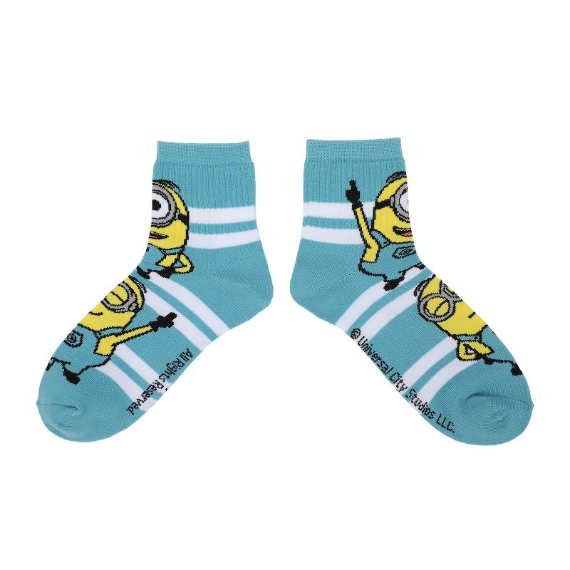 Minions Adult Quarter Crew Socks - 3-Pack of Playful Despicable Delights!, 4 of 5