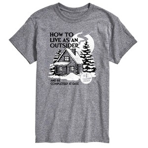 Men's - Instant Message - How To Live As An Outsider- Men's Short Sleeve Graphic T-Shirt Short Sleeve Graphic T-Shirt - 1 of 4