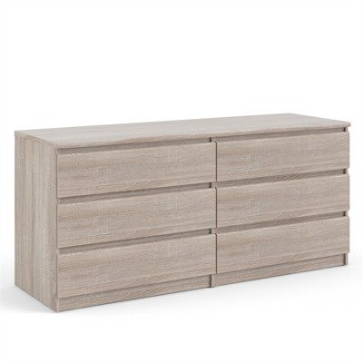 Truffle Oak Scottsdale 6-Drawer Double Dresser
