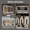 60x36 Inches Large Bathroom Mirror, FramelessVanity Mirror with Led Lights,Front Lit and Backlit,Wall-Mounted Mirror for Over Sink, Entryway, Bedroom - 4 of 4