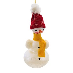 De Carlini Italian Ornaments 6.0 Inch Becky Buttons Christmas Tree Ornament , Snowman Italian Ornament (1PC) - 1 of 4