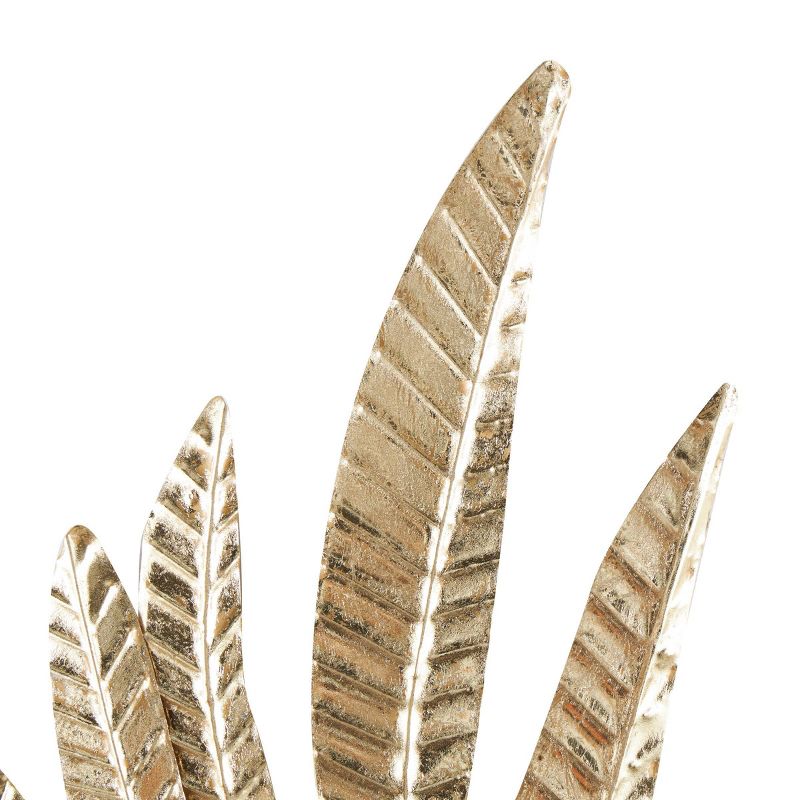 Set of 2 Metal Bird Wing Wall Decors with Textured Metallic Finish Gold - Olivia &#38; May, 4 of 6
