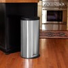 Savannah Step Trash Can, 30 Liter / 8 Gallon, Removable Plastic Liner, Soft Closure, Silver - image 2 of 4