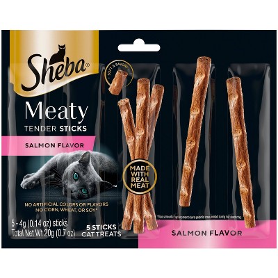 Sheba Meaty Tender Sticks Salmon Flavor Jerky Cat Treats - 0.7oz/5ct