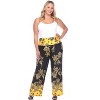 Women's Plus Size Floral Paisley Printed Palazzo Pants - White Mark - 2 of 3