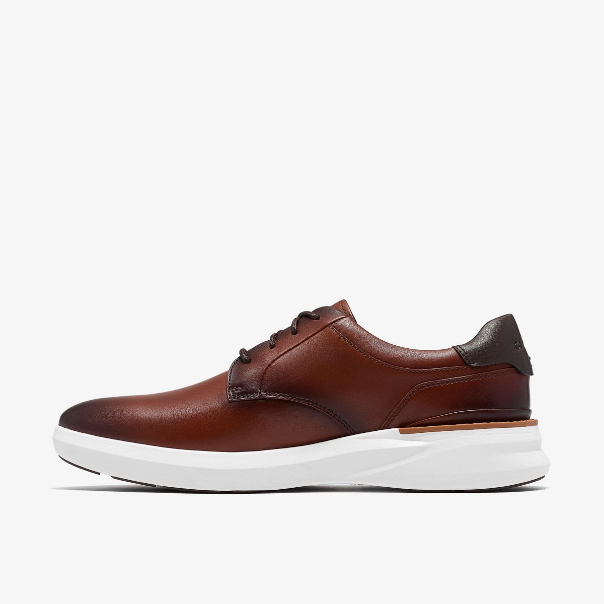 Clarks Mens Code Hybrid Plain Tan Leather Shoes - thumbnail 4