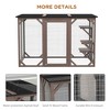 Skyzone Brown Wooden Catio Enclosure: Weatherproof Asphalt Roof, 3 Platforms, Large Door, 71" L - 4 of 4