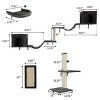 LAOTIES Wall Mounted Cat Tree with 2 Cat Condos,3 Shelves, Scratching Posts,Perch And Ladders,Space Saving Cat Furniture - 2 of 4