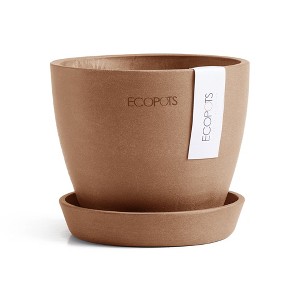 Ecopots Antwerp Mini Durable Modern Round Indoor/Outdoor Recycled-Based Composite Flower Pot Planter - 1 of 4