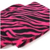 Women's Black And Pink Fleece Zebra Print 3-Piece Gloves Scarf Hat Winter Set - 2 of 4