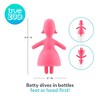 TrueZoo Betty Bottle Stopper - Novelty Wine Corks - Wine Bottle Plugs - Wine Preserver Barware Accessories - Silicone, Pink Set of 1 - 3 of 4