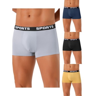 INSPIRE CHIC Men's 4 Pack Lightweight Short Leg Stretch Boxer Briefs