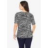 Jessica London Women's Plus Size Stretch Cotton Square Neck Tee - 3 of 4