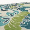 Zoe Mallard Outdoor Wicker Loveseat Cushion Blue - Pillow Perfect - 2 of 3