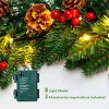 Joyfy Christmas Lights Indoor, 9FT Snow Garland Lights with 100 Lights, Pine Cones, Red Berries, Outdoor Indoor Christmas Decorations - 4 of 4