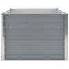 vidaXL Raised Garden Bed, Raised Flower Bed, Galvanized Steel Planter, Outdoor Planter for Patio Backyard Garden Vegetables Herbs, Gray - 4 of 4